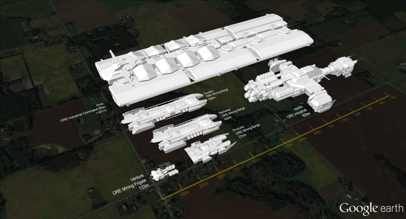 Illustration for article titled Eve Online Ships, Compared To The Real World